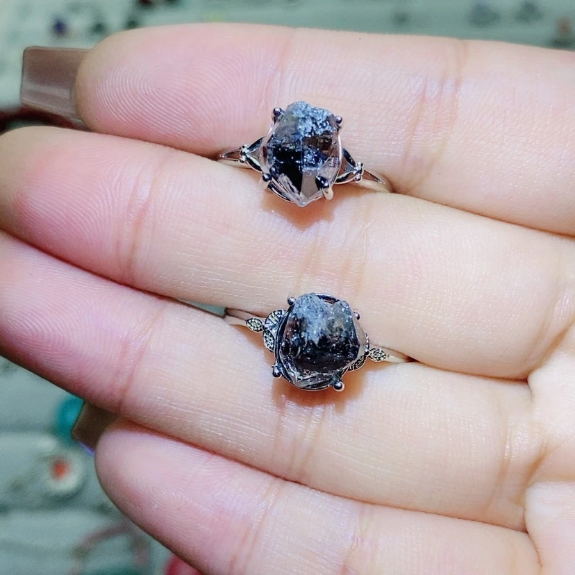 【闪购商品】烟晶戒指银S925镶嵌