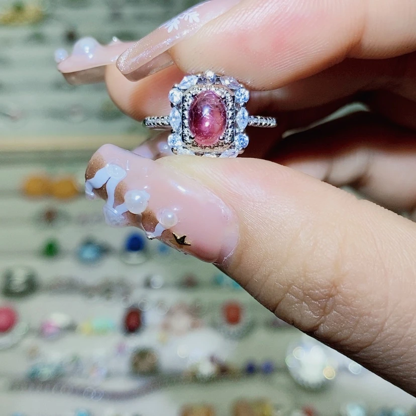 【闪购商品】烟晶戒指银S925镶嵌