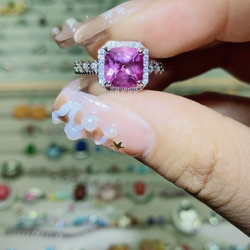 【闪购商品】烟晶戒指银S925镶嵌