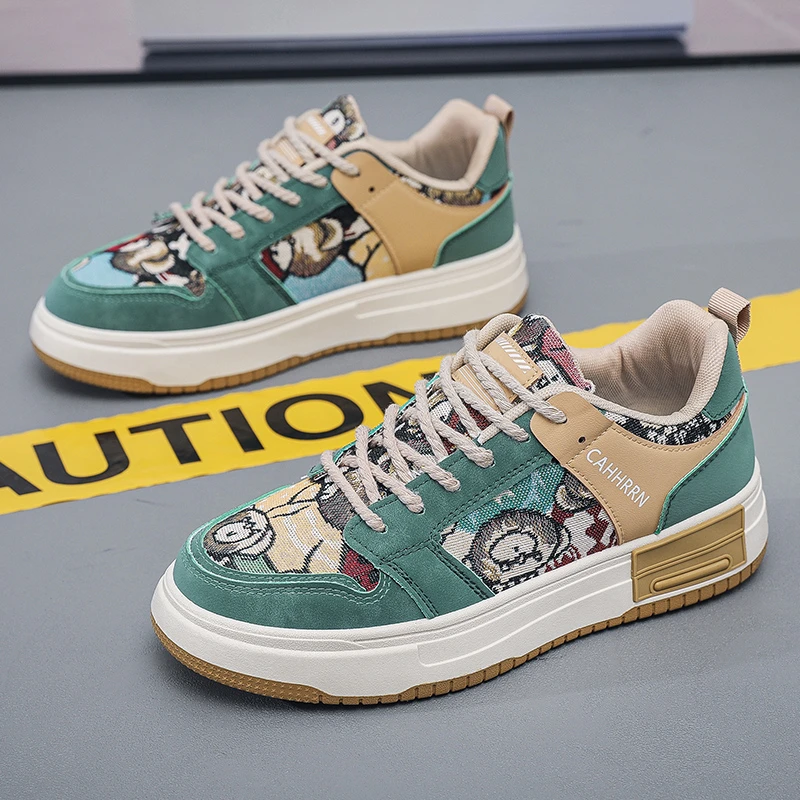 国潮男鞋夏季2025新款潮流百搭运动休闲青少年小众原创平板鞋潮鞋