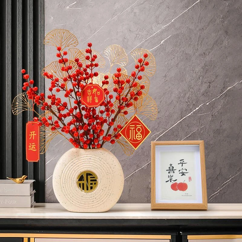 乔迁之喜新年装饰发财果客厅酒柜电视柜家居玄关摆件搬家新居礼物