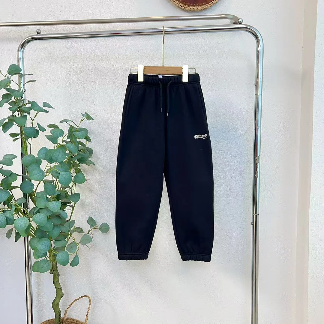 8051诺黑色针织长裤