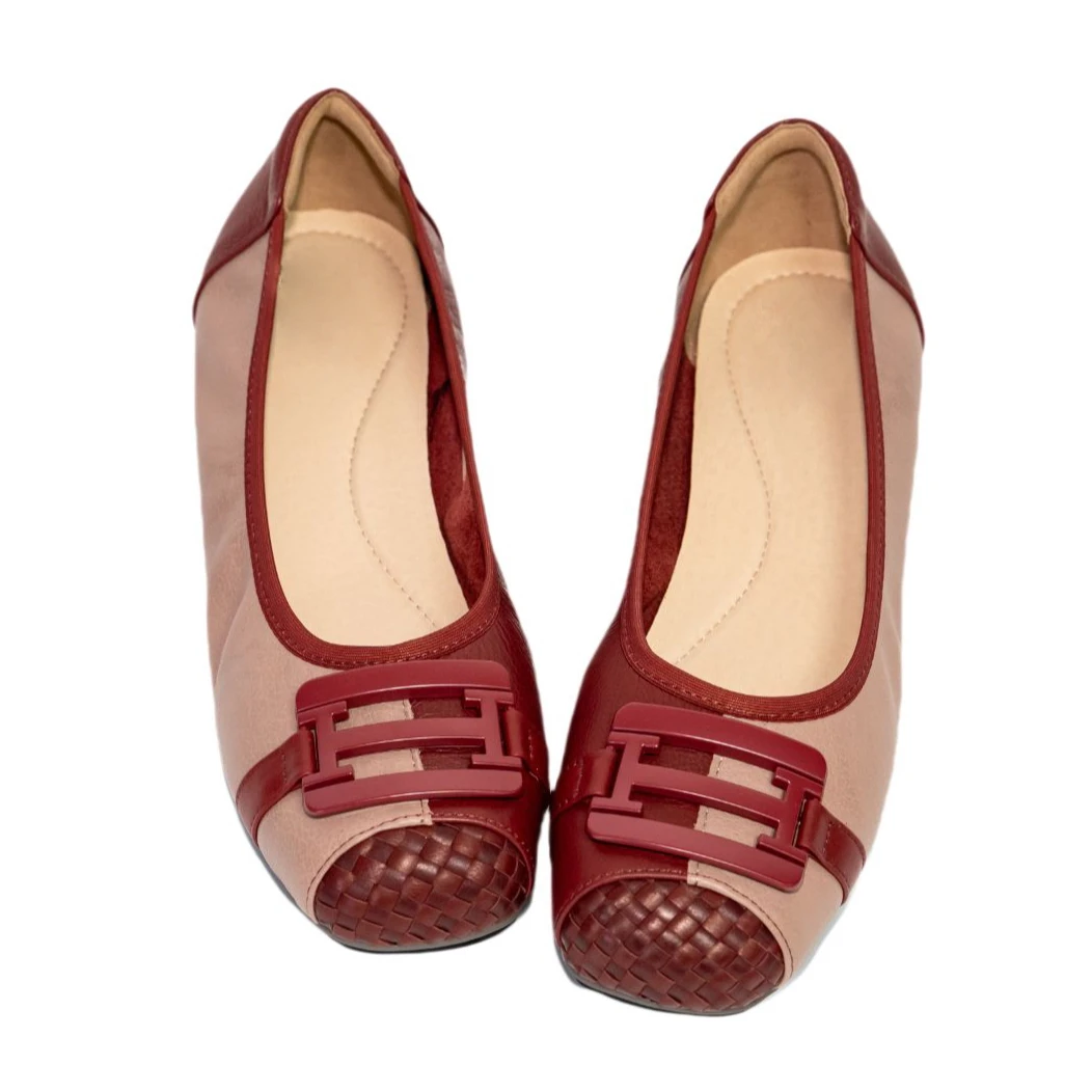 【手工编织】时尚百搭双拼色复古H家柜柜款 头层牛皮软底软面