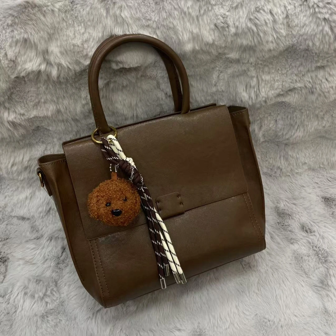 KF#咖啡色【尺寸：长-宽-高-】潮流气质休闲百搭时尚女士单肩包