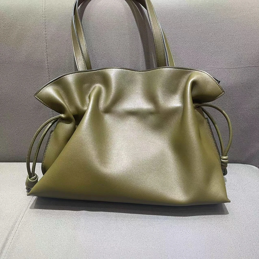 【A219-8898】绿色女士新款轻奢时尚百搭经典真皮单肩包