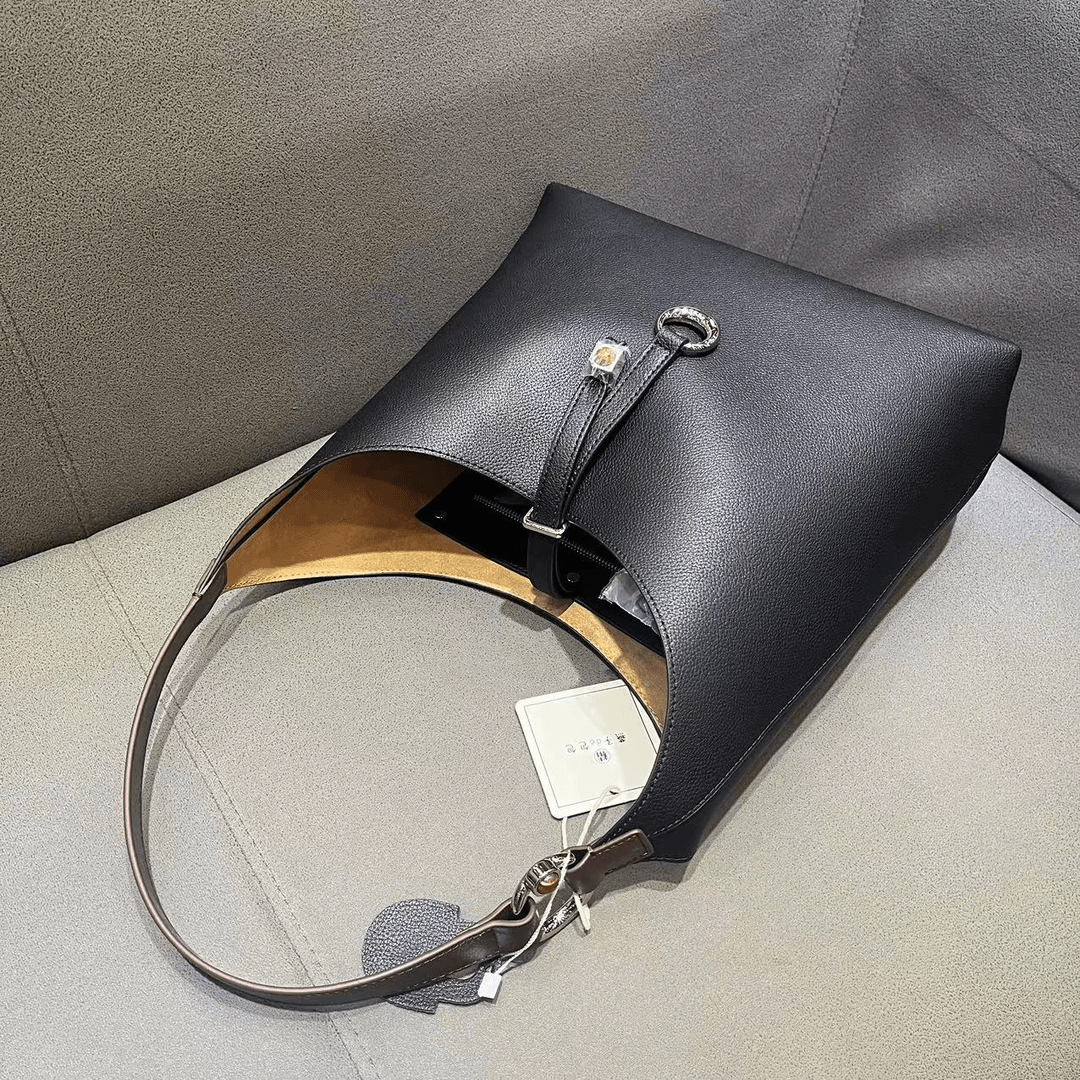 【A101-F9821】黑色手提单肩女士轻奢时尚潮流真皮高贵女包