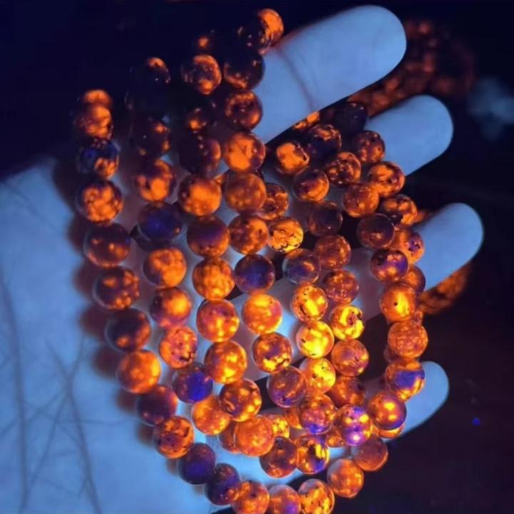 非金属珐琅手链 【补贴】卡8mm108颗原矿火焰石天然奇石卡多圈手链