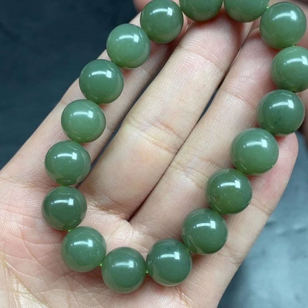 【闪购商品】和田玉且末蓝手串12mm未镶嵌用****5