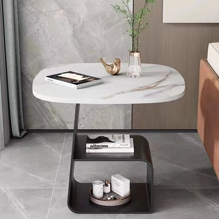 北欧网红沙发边几岩板角几多层床头客厅边柜家用小户型小茶几方桌