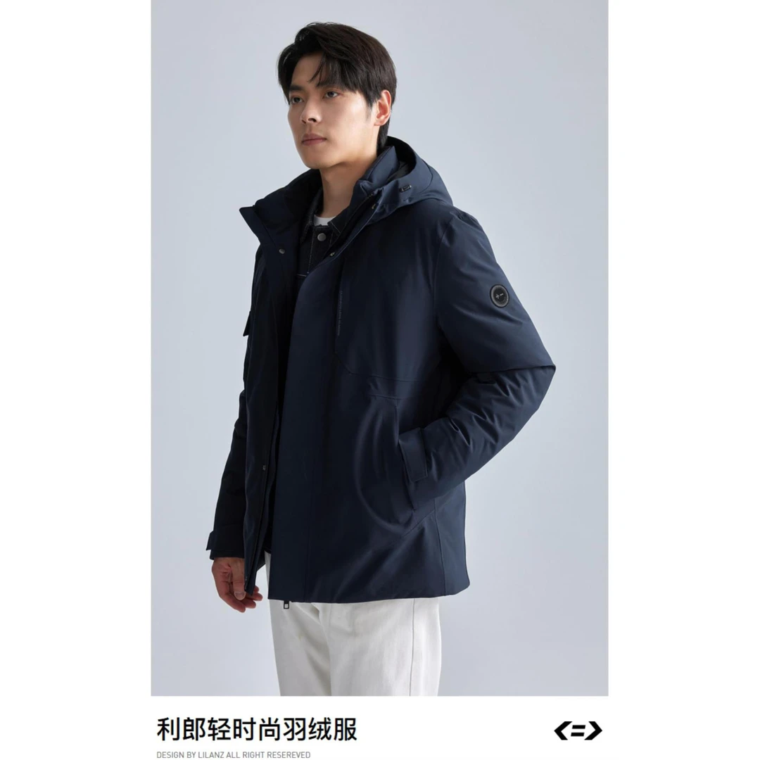 利郎【高蓬松羽绒】男士运动时尚户外休闲中长款羽绒-A4DRF0061Y