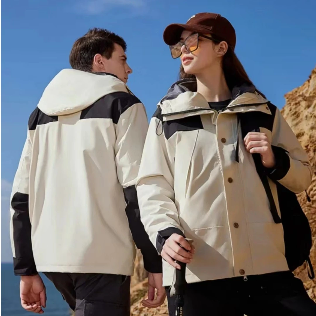 2023冬新款冲锋衣男女冬季新款三合一可拆卸防风防水登山服#2368