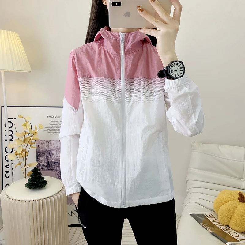 夏季新款百搭连帽衣女款冰感轻薄防紫外线皮肤衣高品质休闲时尚