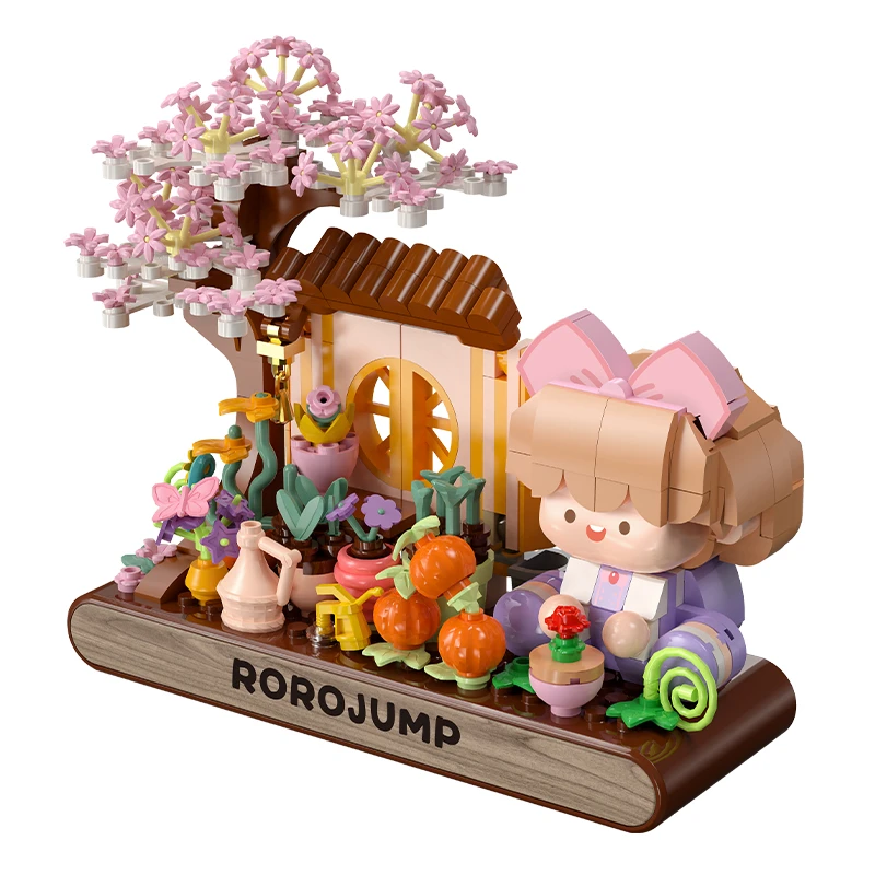 肉肉酱的花园香薰积木小颗粒拼装潮玩益智玩具送女孩生日礼物摆件