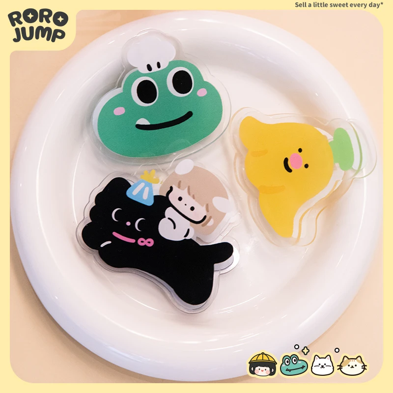 肉肉酱缤纷小镇原创夹子亚克力小巧可爱学生资料夹零食封口夹女