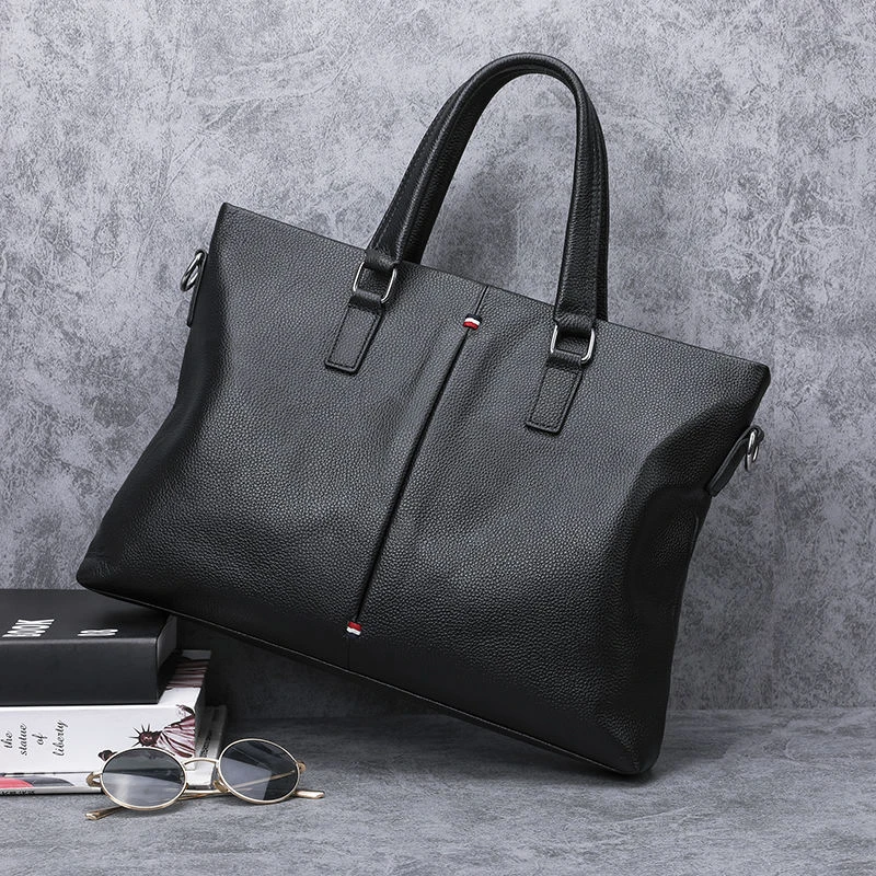 男士手提包真皮手拿男包包商务时尚牛皮单肩斜挎包休闲公文包正品