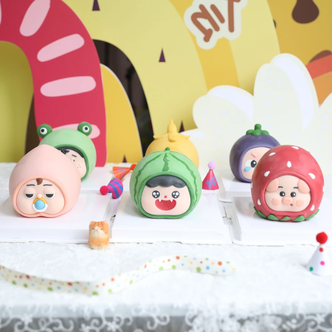 巧缔丝儿童节巧克力水果嘟嘟脸制品空壳蛋糕装饰敲敲乐