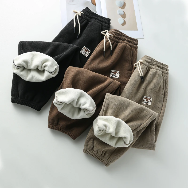 双面奥粒绒裤子外穿冬季加绒加厚保暖韩版宽松显瘦百搭束脚裤女