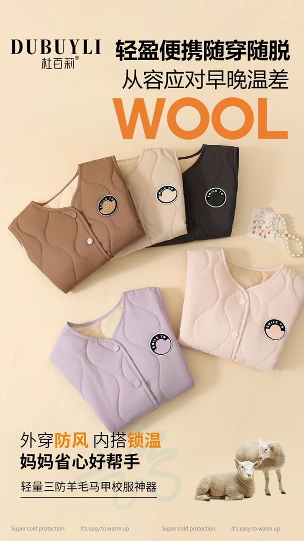 弟弟妹妹三防百搭时尚轻薄休闲马甲