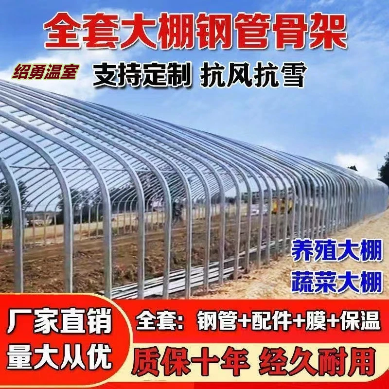 绍勇大棚钢管骨架温室蔬菜种植耐用养殖大棚全套椭圆管养鸡养猪