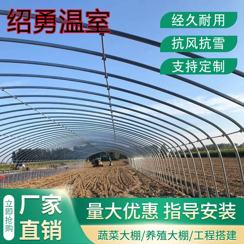 绍勇大棚钢管骨架温室蔬菜种植组装养殖大棚全套椭圆管牛羊猪舍棚