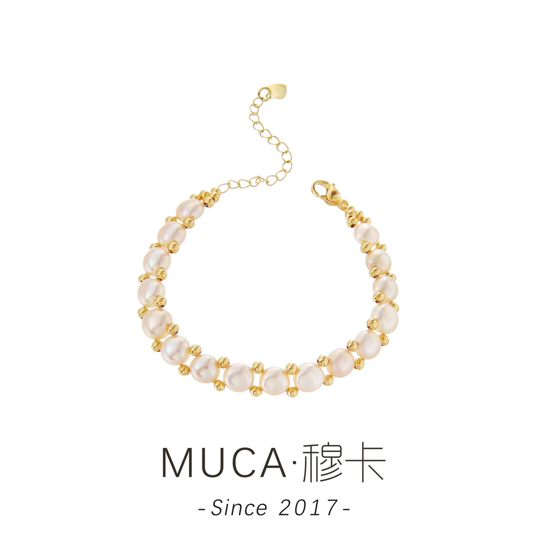 铜合金仿珍珠手链 经典简约气质百搭轻奢时尚女手链F2317