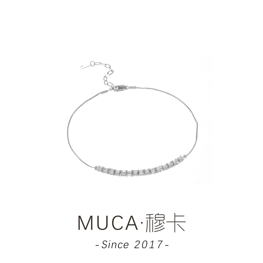 925银合成锆石脚链 时尚气质轻奢百搭简约女项链F2022