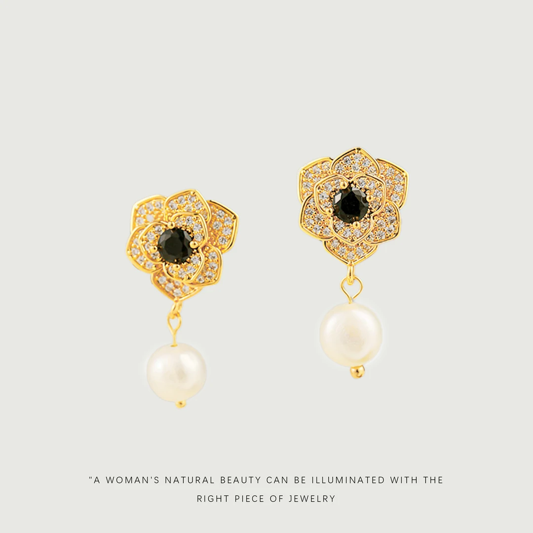 铜合金仿珍珠耳饰 轻奢时尚百搭耳钉F2659