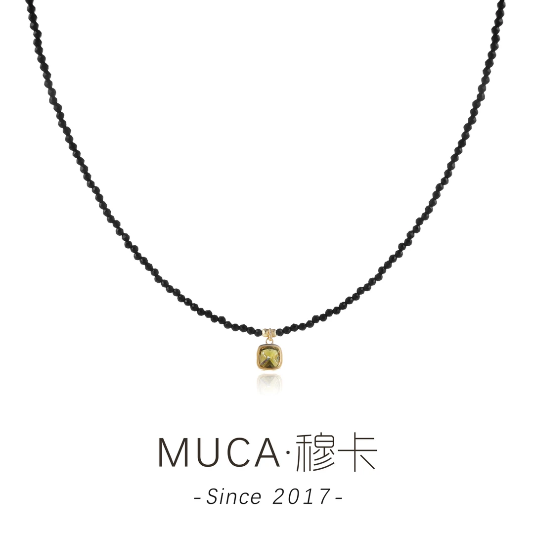 合金玻璃项链 时尚轻奢气质百搭女项链F2119