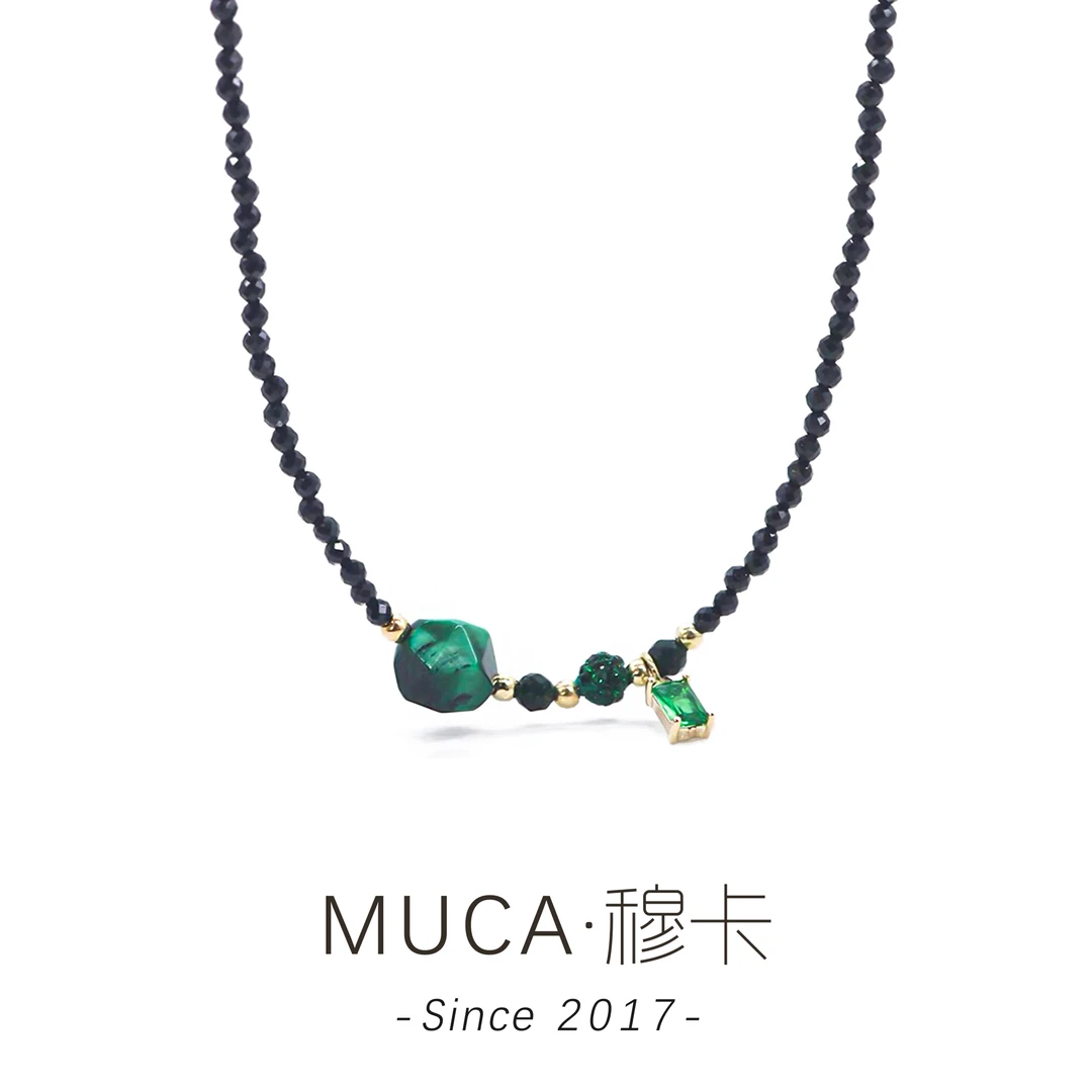 合金玻璃项链 经典简约气质百搭女项链F2057