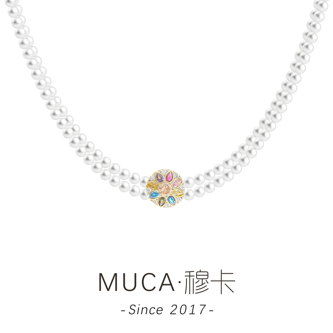 坠链均925银仿珍珠 轻奢时尚百搭女项链F1924