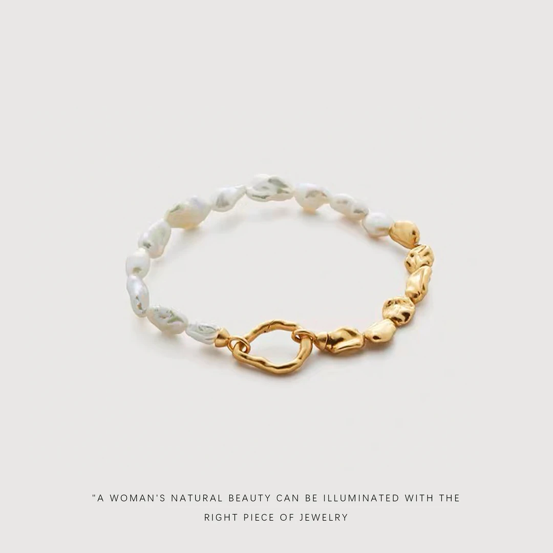 铜合金仿珍珠手链 经典简约气质百搭女手链F2710