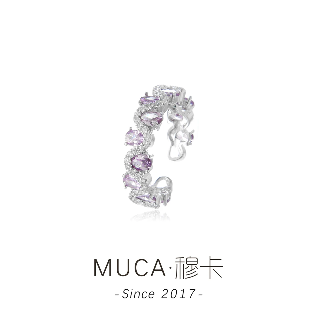 铜合金合成锆石戒指 简约百搭轻奢气质时尚高级戒指F2130