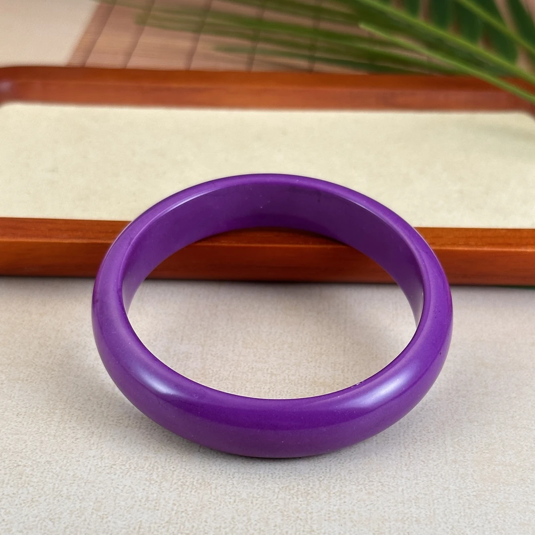 紫云母手镯 女款手镯配饰 紫色香芋色简约时尚款饰品直