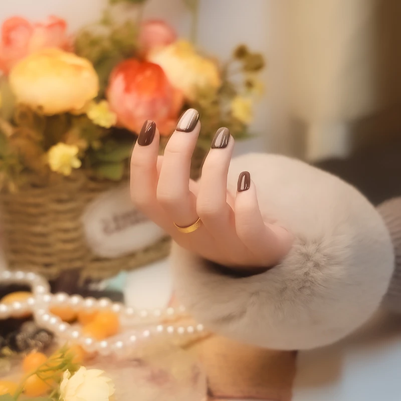 【奶咖】纯手工穿戴甲华子钻高级轻奢显白百搭纯欲反复使用