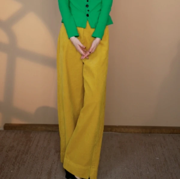 小井定制2【黄昏落日】2024新款女装休闲阔腿裤时尚减龄气质风