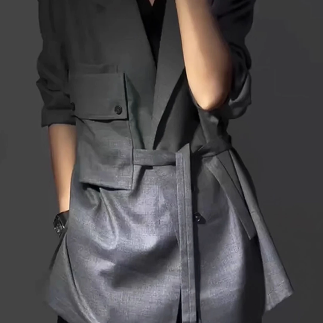 端庄大气绝美收腰西装外套直筒裤两件套女2025新款一整套入春穿搭