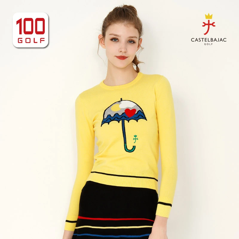 CASTELBAJAC（C牌）高尔夫女装长袖针织衫秋冬时尚毛衣CF222WK256