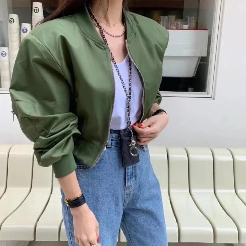 独特外套超好看外套女士2025年春秋短款飞行服百搭韩系夹克棒球服