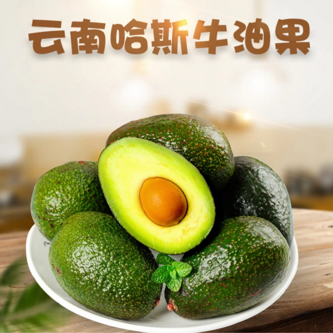 云南哈斯牛油果精选6枚装100-130g新鲜绵密丝滑香醇水果采摘营养