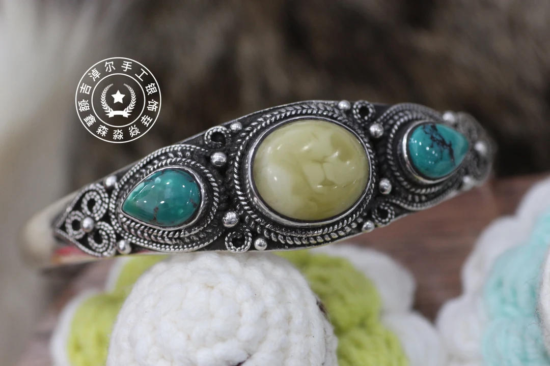 足银手镯 乌尤蜜蜜手工纯银手镯1500