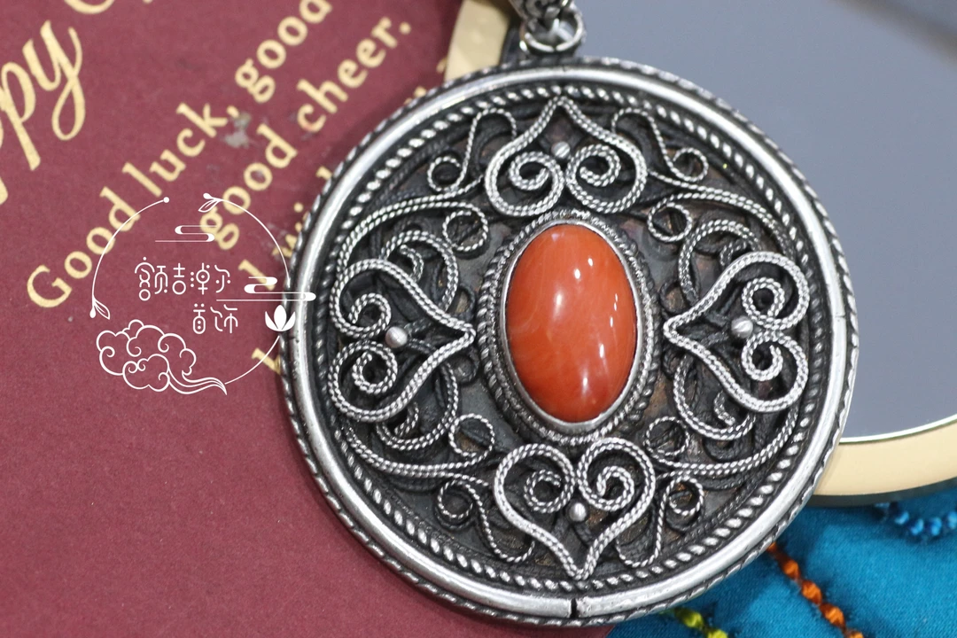 坠链均足银 旭日纯手工纯银吊坠项坠1800