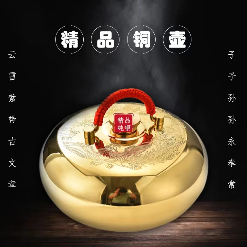 汤婆子全铜暖水壶汤婆子精品加厚复古防烫暖宫老式壶防爆暖脚壶