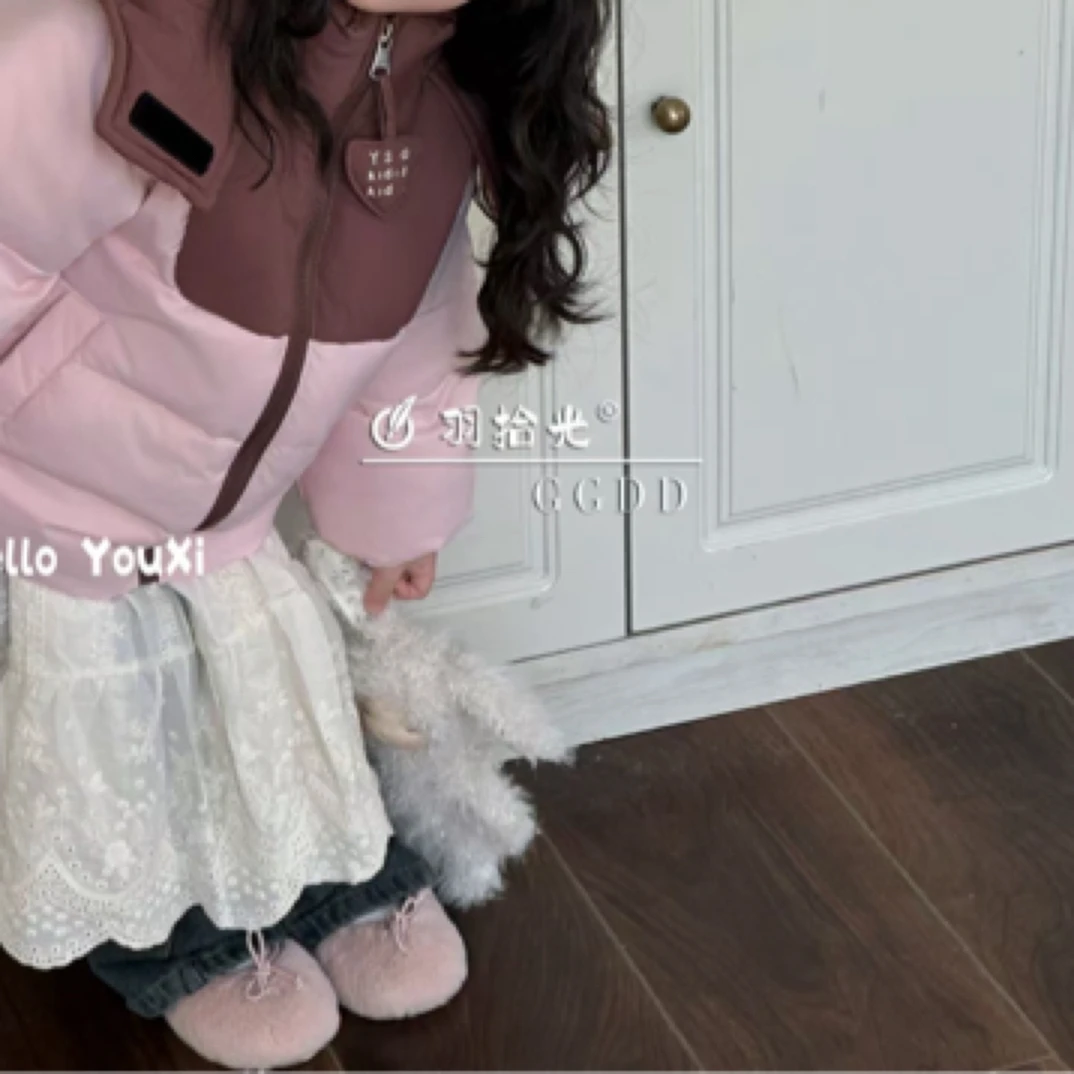 儿童冬季羽绒保暖外套小女孩洋气上衣