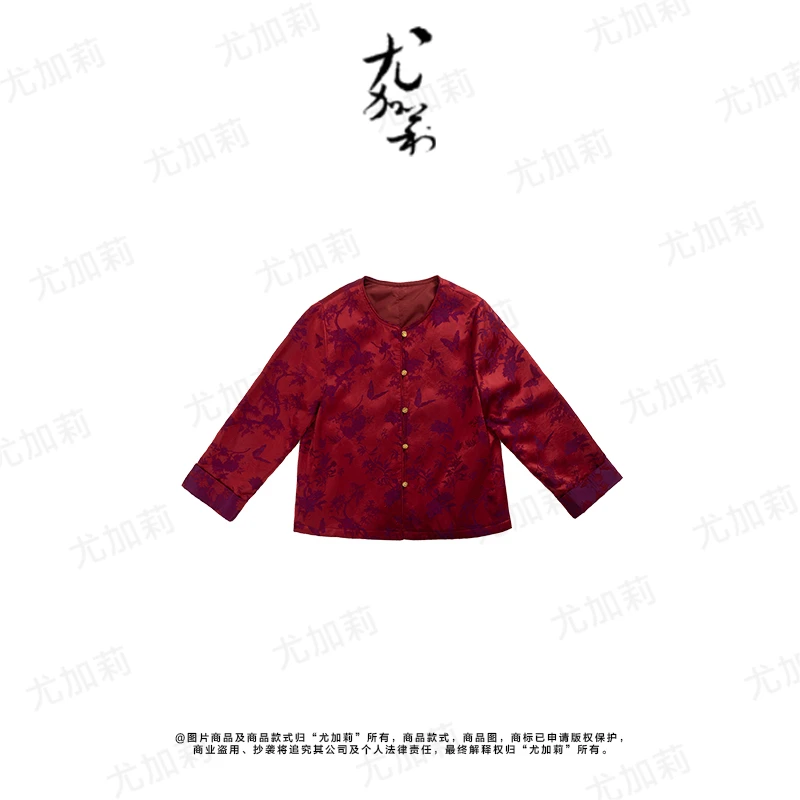 加莉新中式【鬓边不是海棠红】非常美的红色棉袄 过年战衣 分码