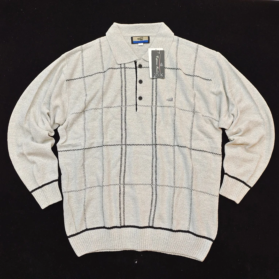 CAPTAINO凯普狄诺国货商场专柜经典POLO羊毛衫男士上衣内搭翻领