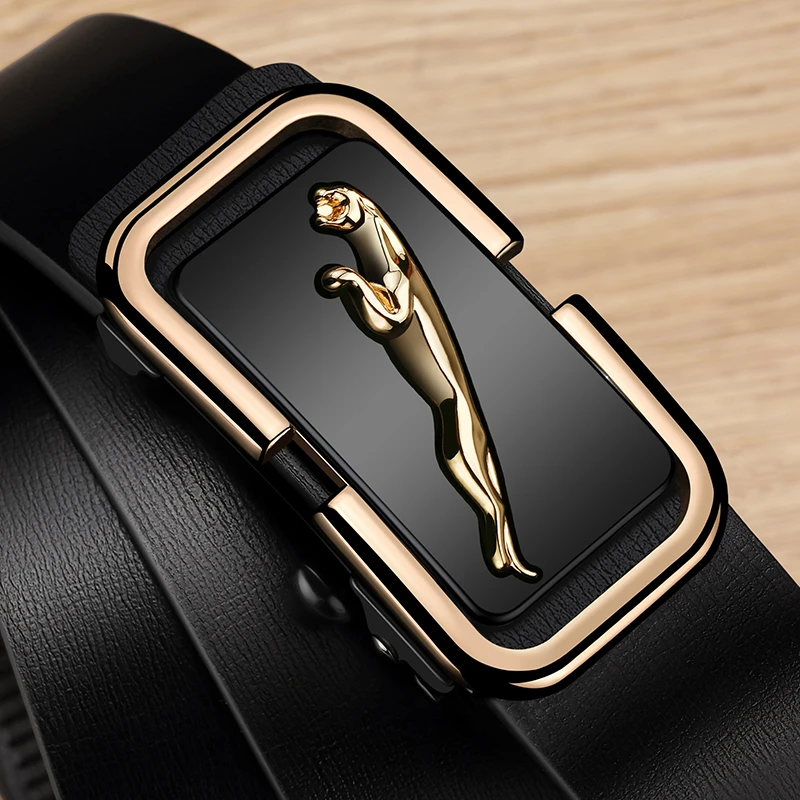 男士真皮皮带光面自动扣皮带男款腰带男款百搭商务耐用皮带男腰带