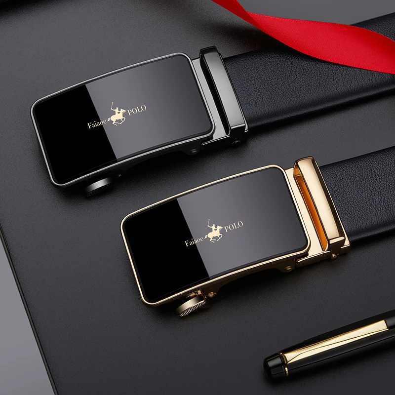 小牛皮男士皮带自动扣真皮腰带男款潮流休闲商务百搭青中年裤带