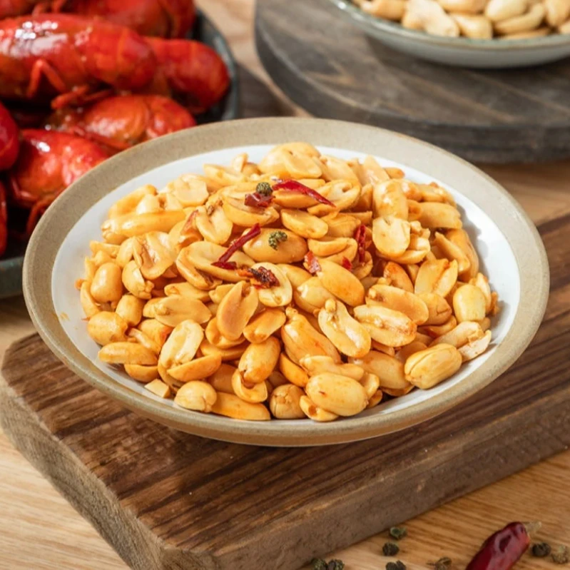 脱油花生五香味花椒味麻辣味去壳年货脆脆花生米下酒追剧零食