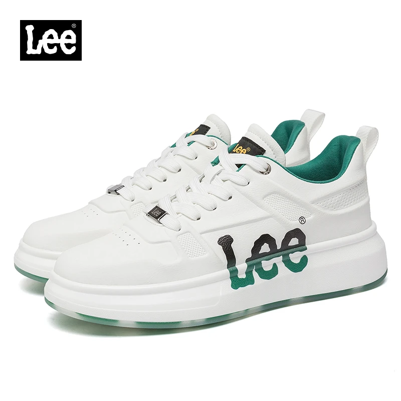 LeeLee男鞋爆款板鞋百搭高端透气低帮厚底潮鞋男士小白鞋休闲鞋