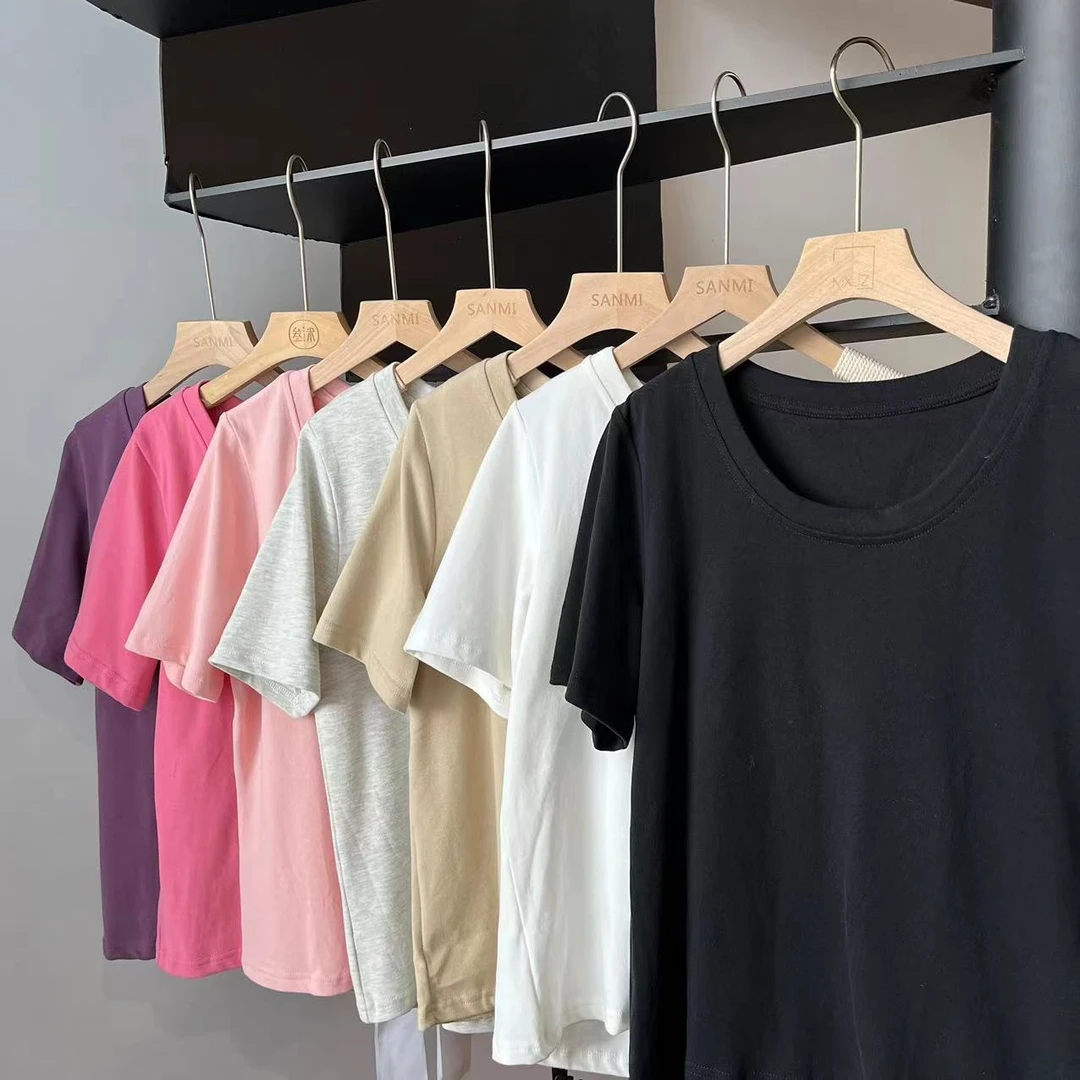 叁米/SANMI 多巴胺系列磨毛短袖T 77363